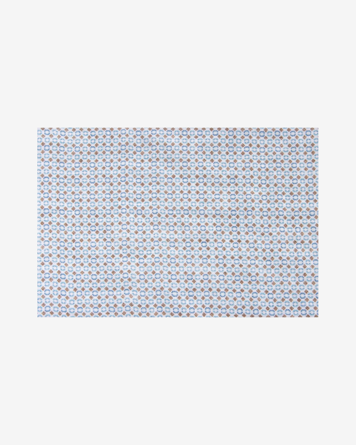 منديل جيب مصنوع يدوياً باللون الأزرق الفاتح والبيج - الصورة 3